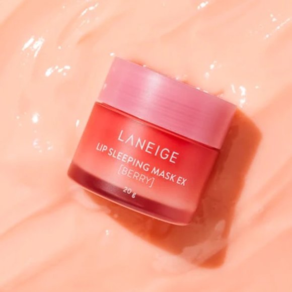LANEIGE LIP SLEEPING MASK EX BERRY 0.7 oz / 20 g Kawaii K-BEAUTY Lip Gloss PINK - Picture 6 of 11